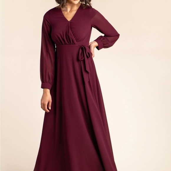 Arbor Wrap Maxi Dress Merlot - XS - Picture 1 of 8
